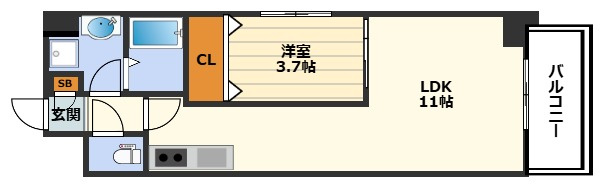 エクレレメディコ天六の間取り