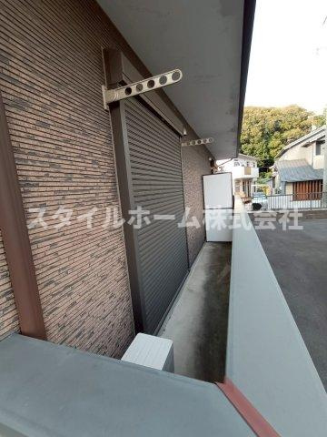 リバティ八幡Bのバルコニー