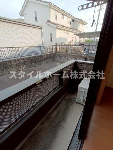 リバティ八幡Bのバルコニー