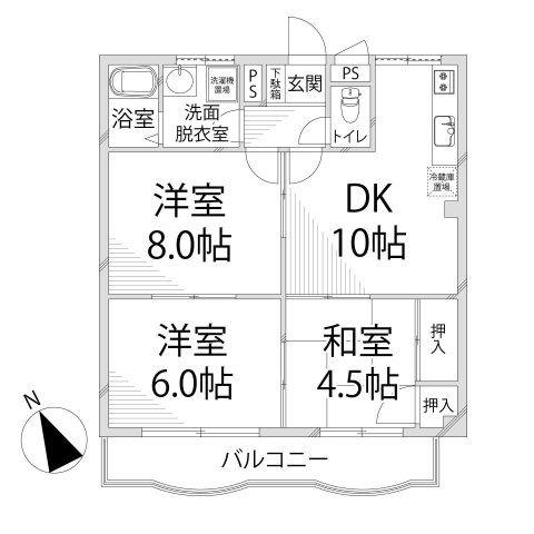 コーポエルムの間取り