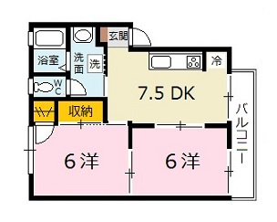 シャトルあすか　Ｂの間取り