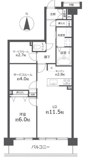 【間取り】 | コスモ大島ロイヤルフォルム