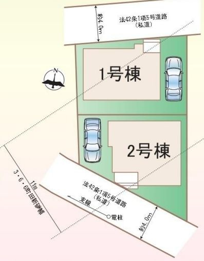 南区御園3丁目新築戸建て　2号棟の区画図|区画図「南区御園3丁目新築戸建て」