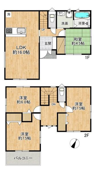 【間取り】 | 明石市第6藤江　1号棟　築後未入居
