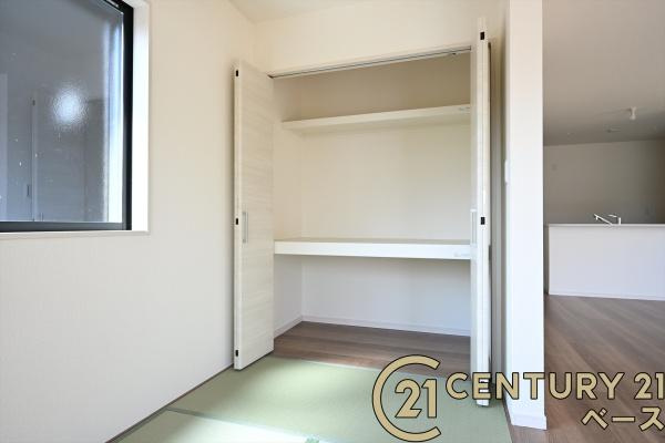 リーブルガーデン西木辻町 ３号棟 ／新築一戸建の収納|■現地撮影写真■和室にも収納スペース完備！