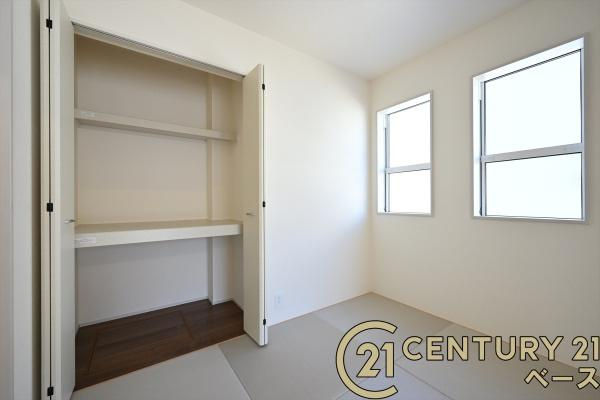 生駒市萩の台 ２号棟 ／新築一戸建の収納|■現地撮影写真■和室にも収納スペース完備！