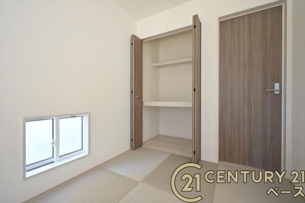 生駒市萩の台 ６号棟 ／新築一戸建の収納|■現地撮影写真■和室にも収納スペース完備！