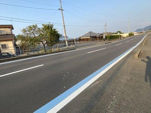 阿島２丁目　売土地の前面道路含む現地写真|前面道路含む現地写真