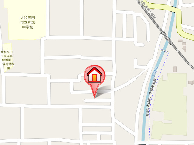 大和高田市蔵之宮町のテラスの地図