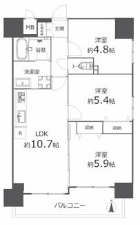 【間取り】 | ロイヤル西宮駅前