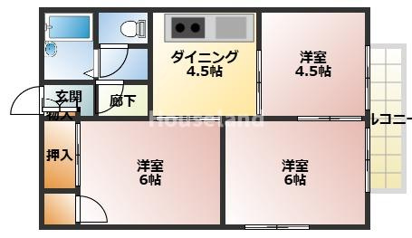セジュール三浦の間取り