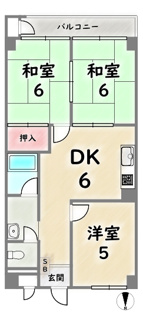 【間取り】 | 西京極ガーデンハイツ