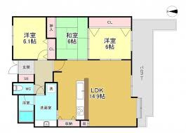 ジオ緑地公園二番館の間取り
