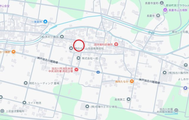 加古川市上荘町薬栗　　売土地の地図