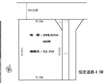 所沢市山口【売地】の土地図