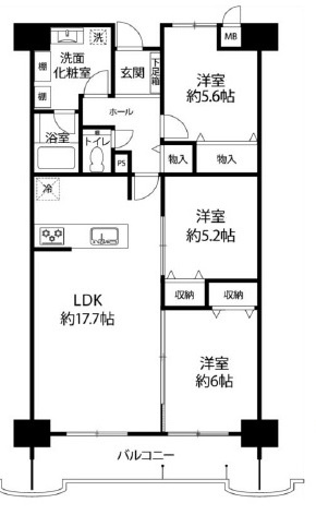 万葉ハイツ舞子の間取り