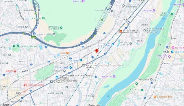 高槻市梶原６丁目のアパートの地図