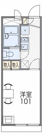 レオパレスクレール福田の間取り|代表的な間取のため実際の間取とは異なる場合があります