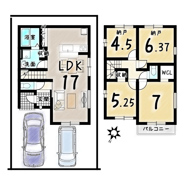 寺戸町大牧の外観パース