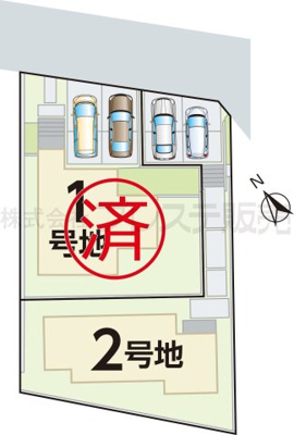 【区画図】 | 奈良市五条西２丁目の新築一戸建 全２区画 | 全体区画図