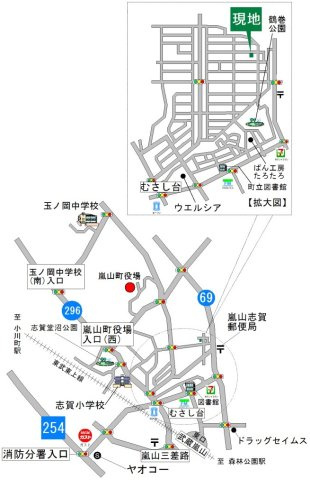 比企郡嵐山町大字志賀316-47 中古戸建の地図