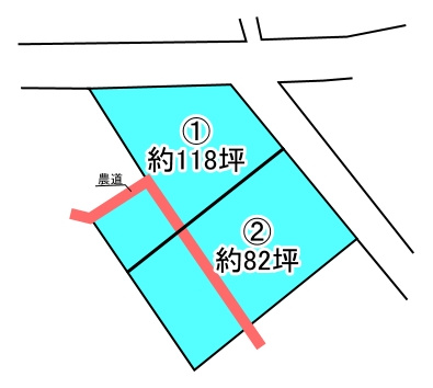 庄内町6丁目　2区画の土地図