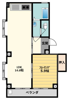 【間取り】 | 柏原コーポラス