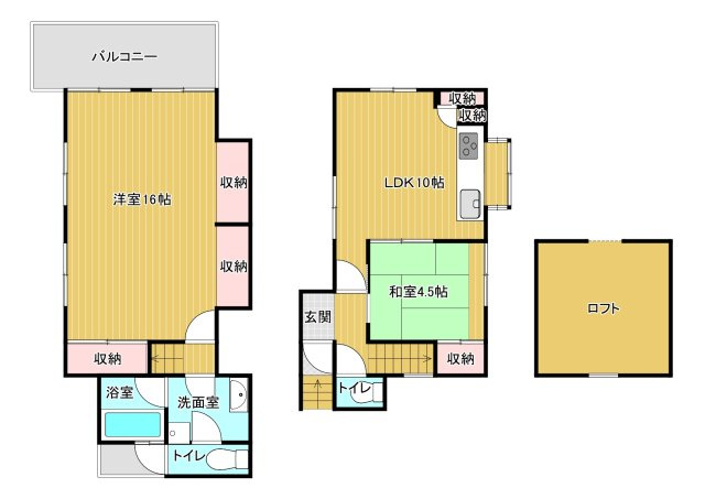 木下貸家の間取り