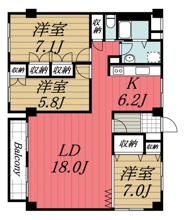 【間取り】 | 検見川ラインハイム