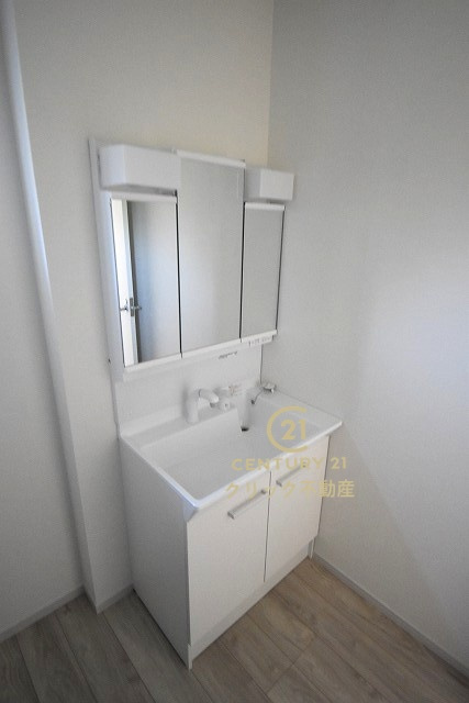 Terrace　水戸市河和田　1期 　2の独立洗面台|洗面台は洗練されたシンプルなデザインでお手入れも楽です。