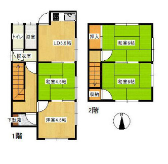 中新町借家の間取り