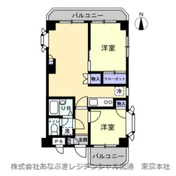セザール富岡の間取り