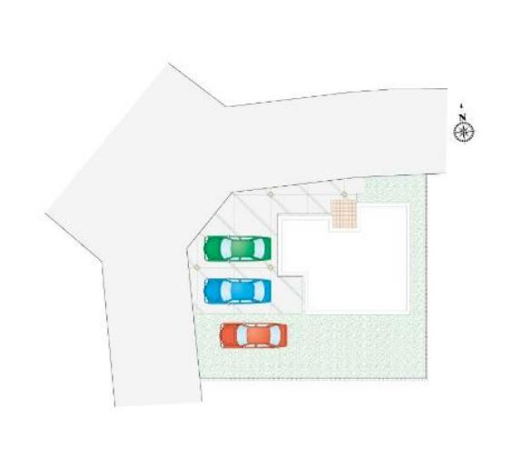 結城市新福寺1丁目 　新築戸建　1号棟の区画図