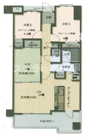 エスリード万博公園の間取り|3LDK