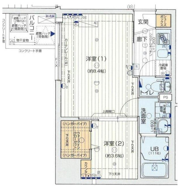 プレミアムコート谷町四丁目の間取り