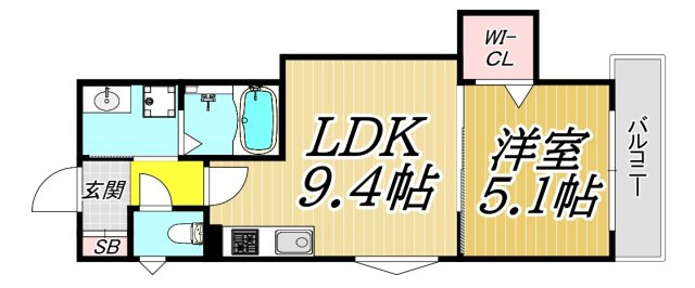クリエオーレ東園田町Ⅱの間取り