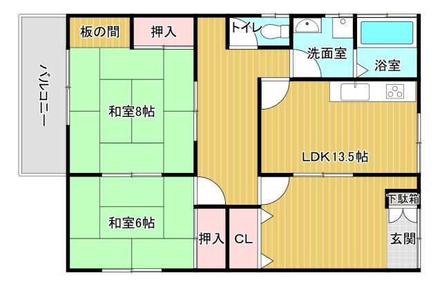 朝霧東町２丁目の間取り