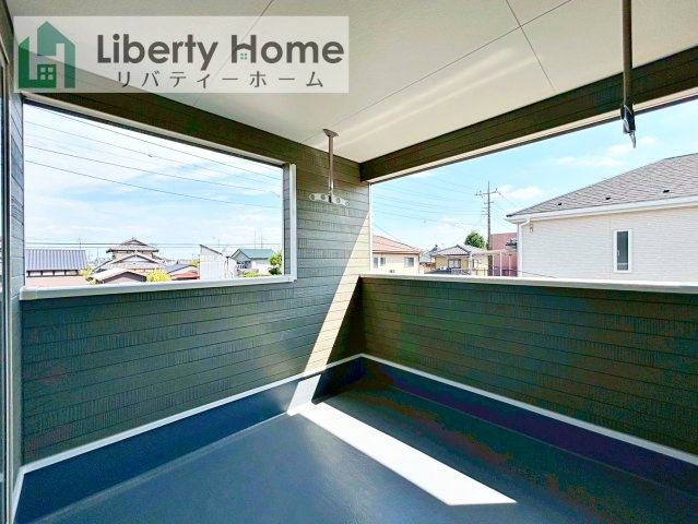 常総市新石下第9　新築戸建　1号棟のバルコニー