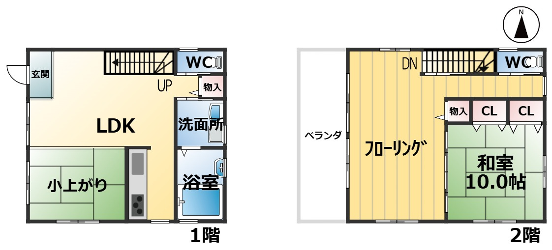 高島市新旭町針江中古戸建の間取り