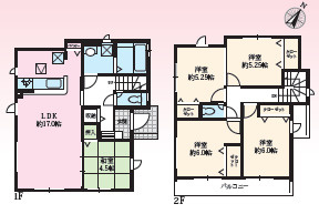 秦野市曽屋4期　新築戸建　全8棟3号棟の区画図