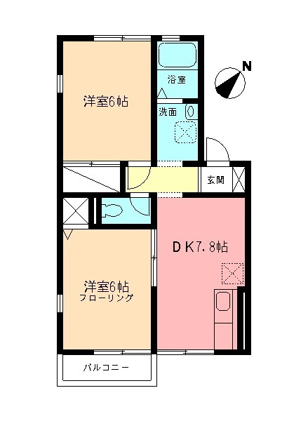 ヴァン・ベール湘南Aの間取り