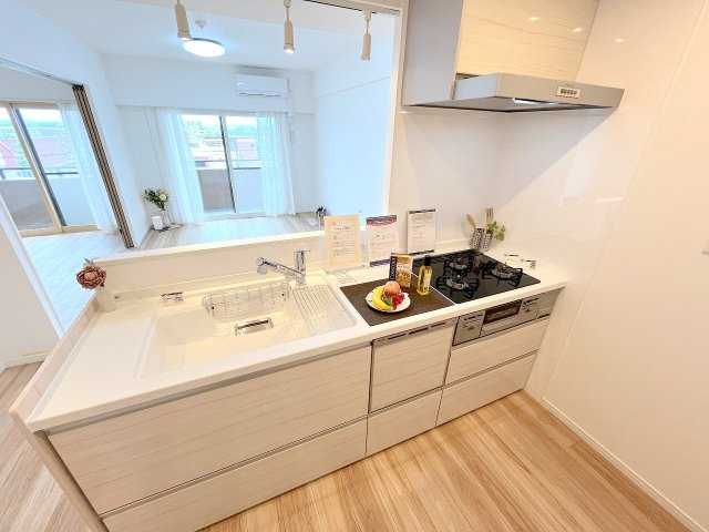 藤和シティホームズ昭和記念公園のキッチン|食洗器付きの対面キッチンです！