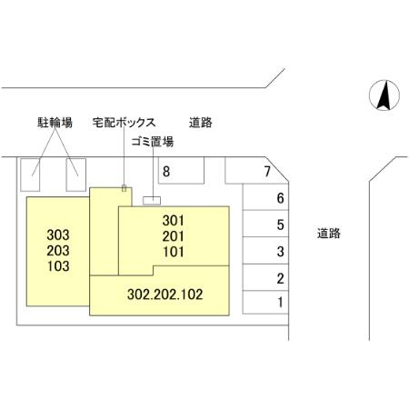 マニフィック御厨中の区画図