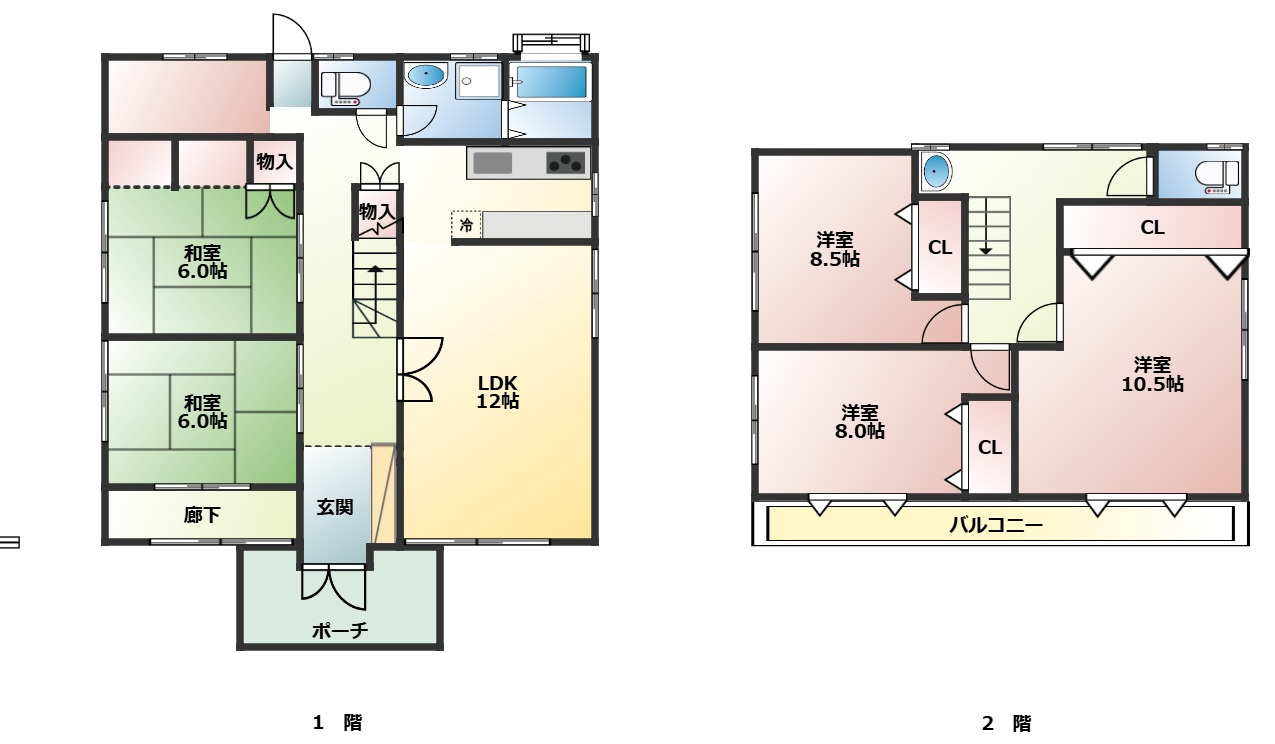 草津市草津２丁目の店舗事務所の区画図