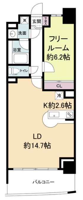 セレッソコート上本町EASTの間取り