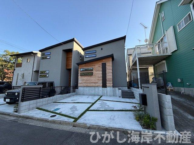 藤沢市大庭　新築戸建　全２棟の前面道路含む現地写真|現地外観
