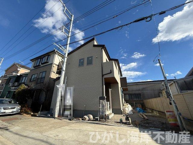 茅ヶ崎市高田1丁目　新築戸建　の外観|1月22日撮影　建築中　現地外観