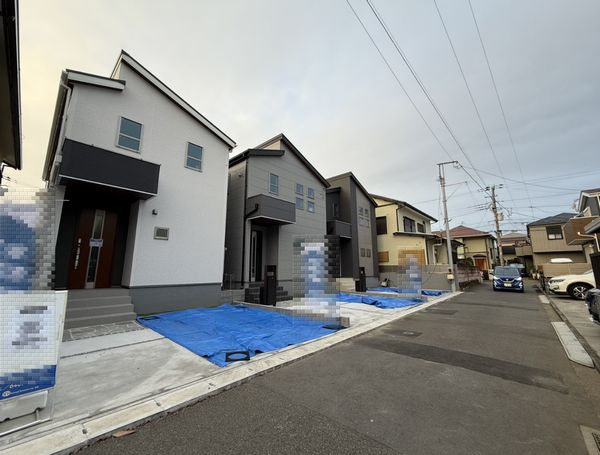 茅ヶ崎市松浪2丁目新築戸建て　3号棟の前面道路含む現地写真|前面道路含む現地写真です
