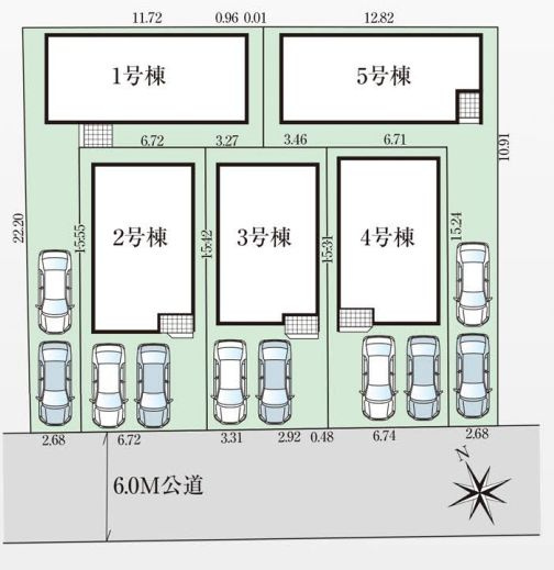 中央区星が丘3丁目新築戸建て　7期4号棟の区画図|区画図「中央区星が丘3丁目新築戸建て」
