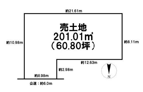 北葛城郡広陵町大字萱野の売地の土地図
